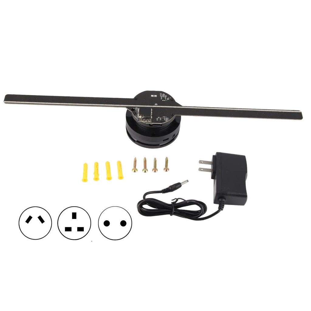 3D Hologram Fan with LED Light Beads